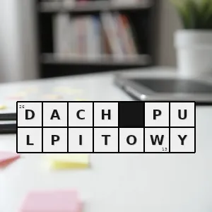 Hasło krzyżówkowe jednospadowy - dach pulpitowy – rozwiązanie, synonimy, podpowiedzi i definicje krzyżówkowe